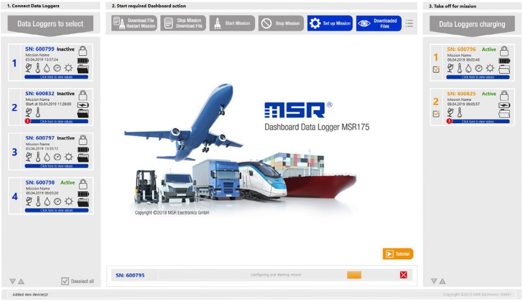 Transport-Datenlogger MSR175 Software