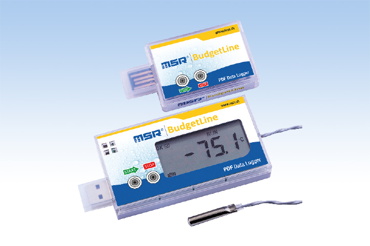 MSR BudgetLine: PDF data logger for temperature and humidity