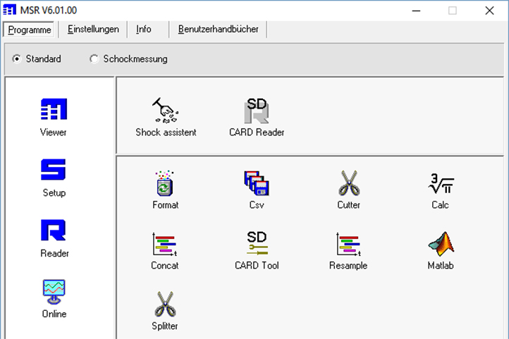 MSR PC Software (standard)