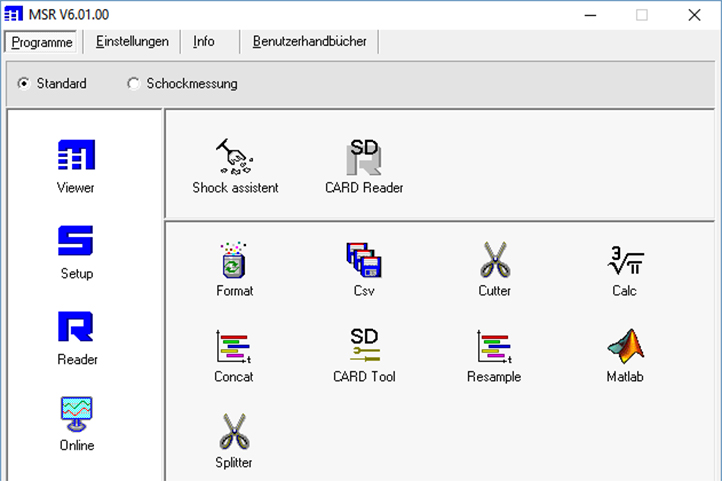 MSR Software Übersicht