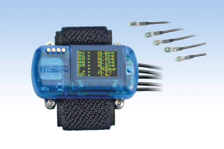 Bluetooth data logger MSR147WD with plug-in temperature and humidity sensors