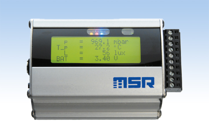 MSR255 data logger with display, analogue inputs for current, voltage