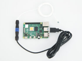 The FlexSensors can be quickly and easily connected to the USB port of a single-board computer (Raspberry Pi) using the USB FlexConnector.