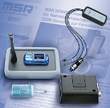 Ideal für Fernüberwachungen: Funk-Datenlogger MSR385WD mit GSM-Terminal. Die Sendemodule sind wahlweise im ABS-Gehäuse oder in temperaturfestem (bis zu +125 °C) Silikonschlauch erhältlich.